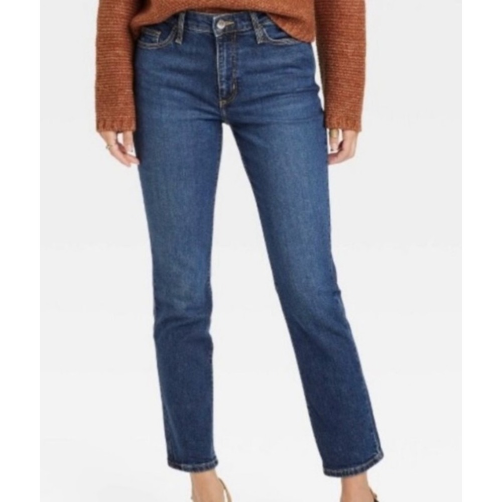 Women's High-Rise slim Straight Jeans - Universal Thread Size 17 short